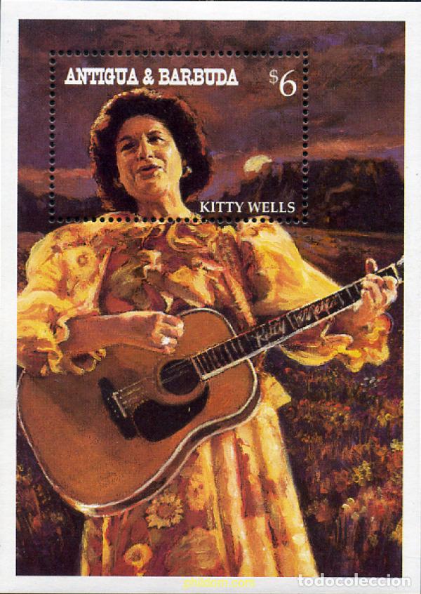 Sellos: 286587 MNH ANTIGUA Y BARBUDA 1994 CANTANTES DE MUSICA COUNTRY Y WESTERN