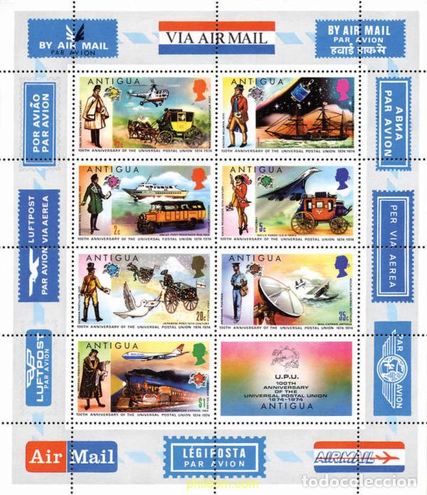 Sellos: 57358 MNH ANTIGUA 1974 CENTENARIO DE LA UNION POSTAL UNIVERSAL
