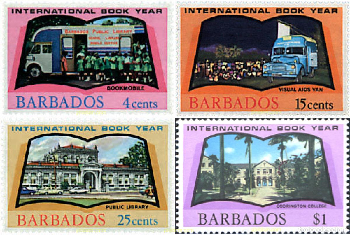 Sellos: 45522 MNH BARBADOS 1972 A&Ntilde;O INTERNACIONAL DEL LIBRO