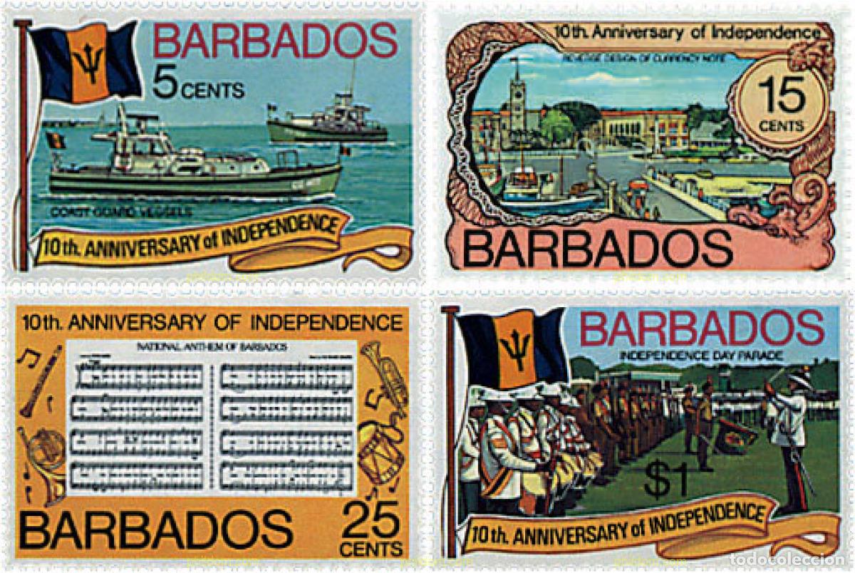 Sellos: 39456 MNH BARBADOS 1976 10 ANIVERSARIO DE LA INDEPENDENCIA