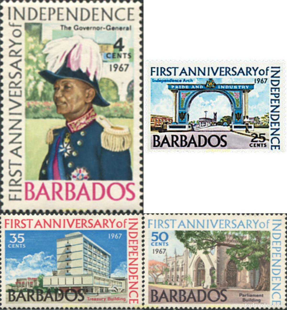 Sellos: 39453 MNH BARBADOS 1967 ANIVERSARIO DE LA INDEPENDENCIA