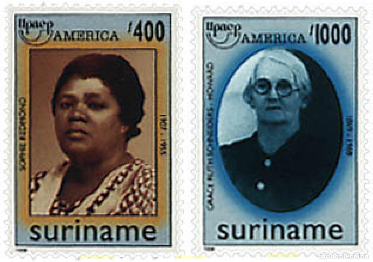 Sellos: 50529 MNH SURINAM 1998 AMERICA-UPAEP 1998 - MUJERES CELEBRES