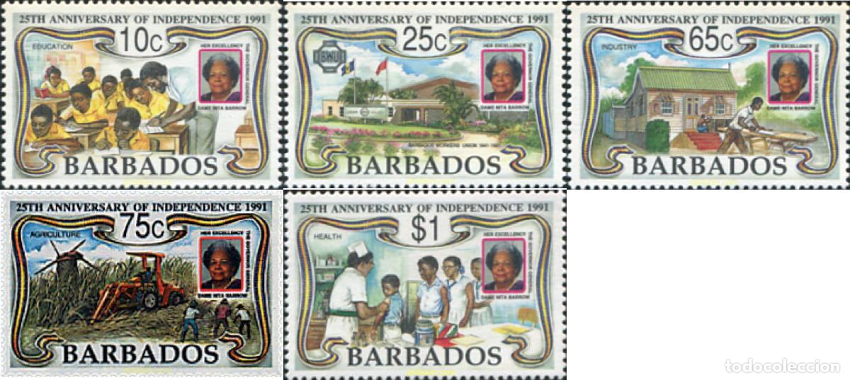 Sellos: 39485 MNH BARBADOS 1991 25 ANIVERSARIO DE LA INDEPENDENCIA