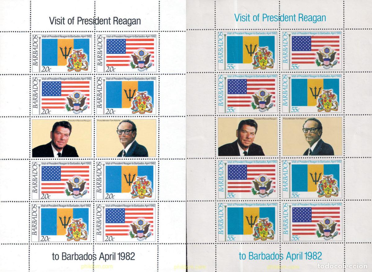 Sellos: 117954 MNH BARBADOS 1982 VISITA DEL PRESIDENTE R. REAGAN