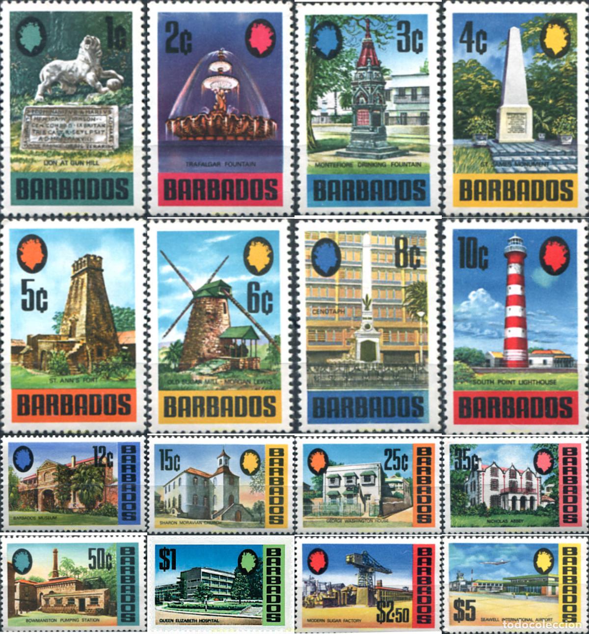 Sellos: 80891 MNH BARBADOS 1970 SERIE BASICA