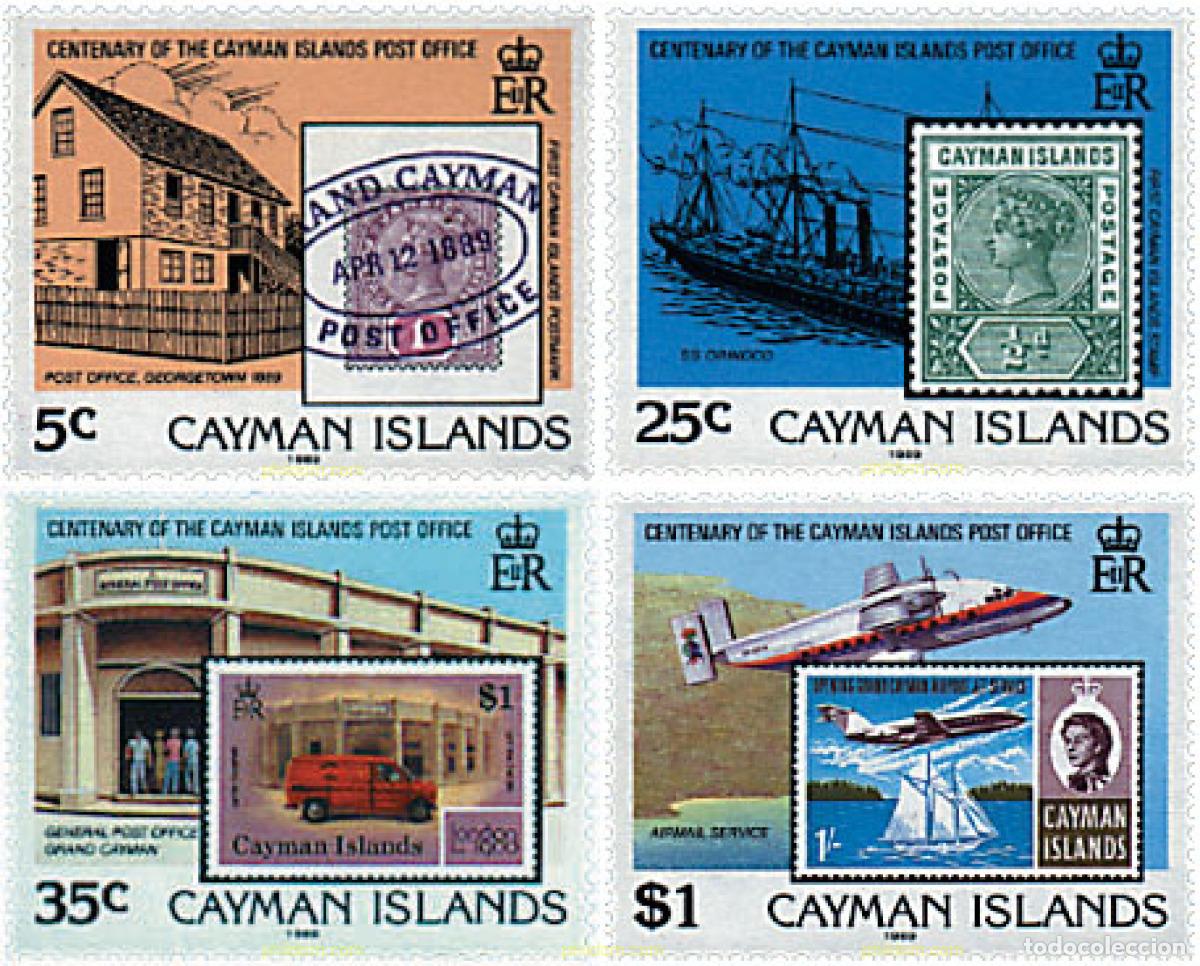 Sellos: 51636 MNH CAIMAN Islas 1989 CENTENARIO DE LA OFICINA DE CORREOS