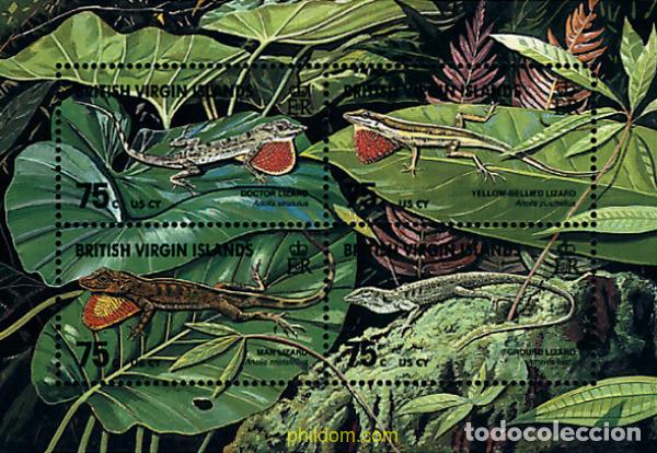 Sellos: 57014 MNH VIRGENES BRITANICAS Islas 1999 LAGARTOS