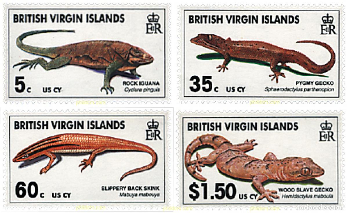 Sellos: 39631 MNH VIRGENES BRITANICAS Islas 1999 LAGARTOS