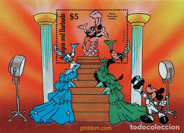Sellos: 286530 MNH ANTIGUA Y BARBUDA 1990 MICKEY EN LOS ESTUDIOS DE HOLLYWOOD