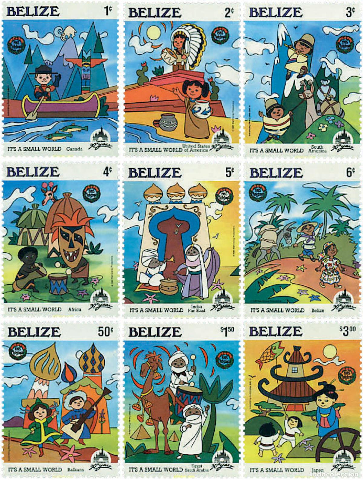 Sellos: 98638 MNH BELIZE 1985 NAVIDAD. 30 ANIVERSARIO DE DISNEYLAND