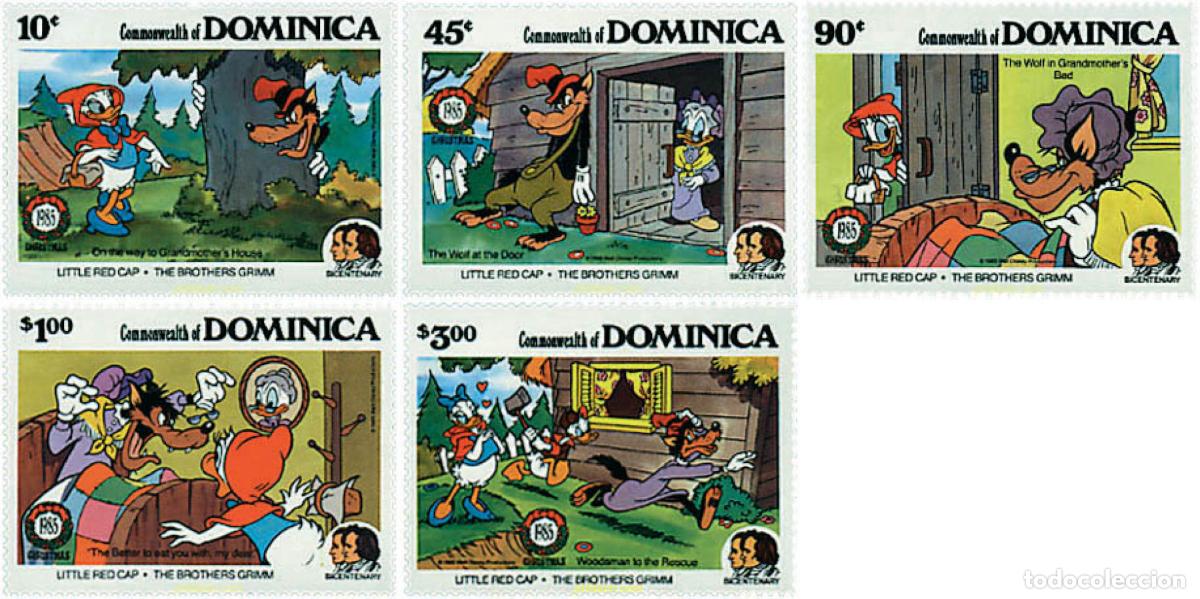 Timbres: 48457 MNH DOMINICA 1985 NAVIDAD. BICENTENARIO DEL NACIMIENTO DE LOS HEMANOS GRIMM
