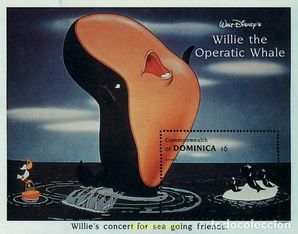 Stamps: 595837 MNH DOMINICA 1993 WILLIE, LA BALLENA CANTORA DE OPERA