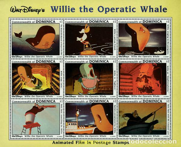 Stamps: 48392 MNH DOMINICA 1993 WILLIE, LA BALLENA CANTORA DE OPERA