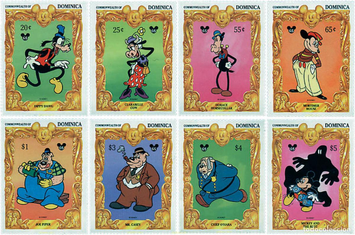 Stamps: 70183 MNH DOMINICA 1994 65 ANIVERSARIO DE MICKEY MOUSE