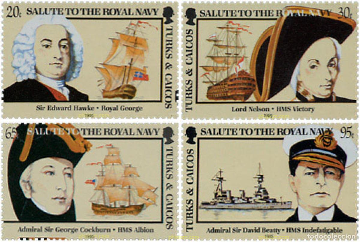 Briefmarken: 40126 MNH TURKS Y CAICOS 1985 MARINA REAL BRITANICA