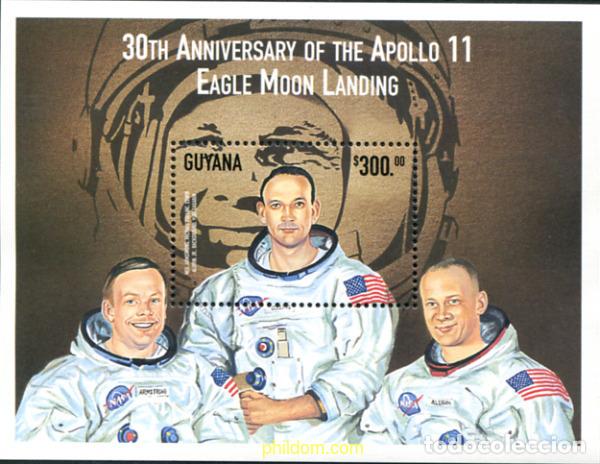 Briefmarken: 655984 MNH GUYANA 1999 30 ANIVERSARIO DE LA LLEGADA DEL HOMBRE A LA LUNA