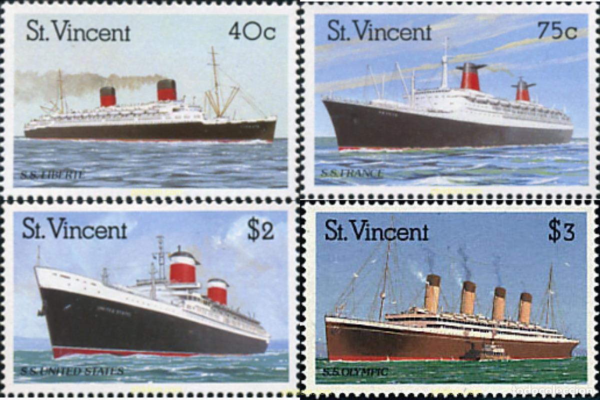 Sellos: 360133 MNH SAN VICENTE 1989 BARCOS DE PASAJEROS