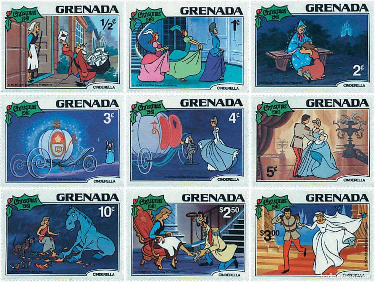 Sellos: 47684 MNH GRANADA 1981 NAVIDAD. LA CENICIENTA