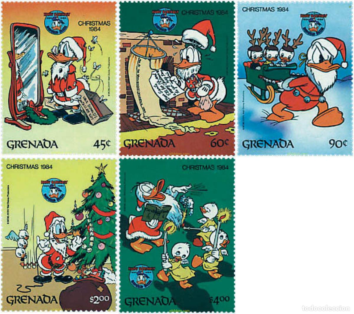 Sellos: 47707 MNH GRANADA 1984 NAVIDAD. 50 ANIVERSARIO DEL PATO DONALD