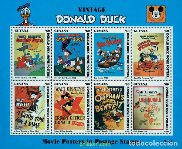 Sellos: 182834 MNH GUYANA 1993 POSTERS DE PRODUCCIONES DE DISNEY
