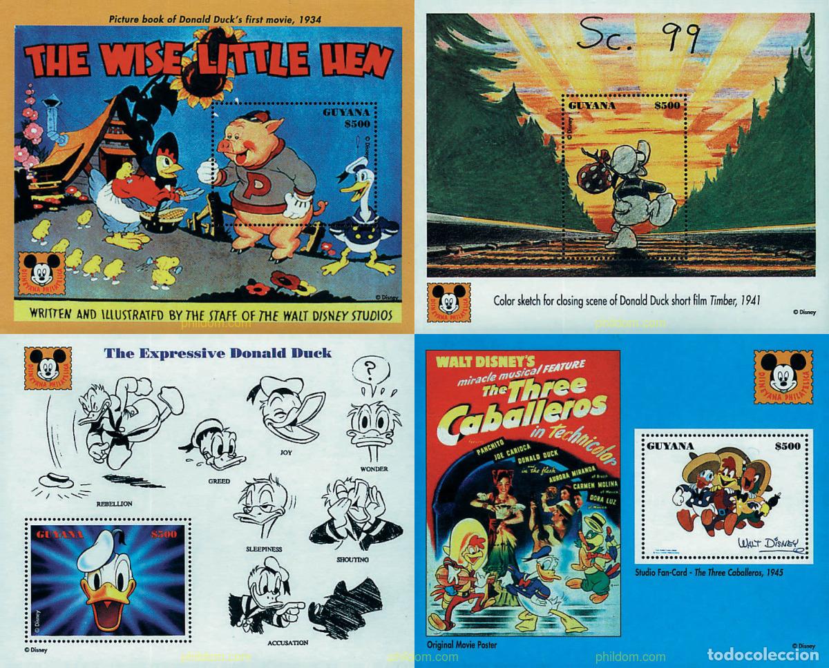 Sellos: 61188 MNH GUYANA 1993 POSTERS DE PRODUCCIONES DE DISNEY