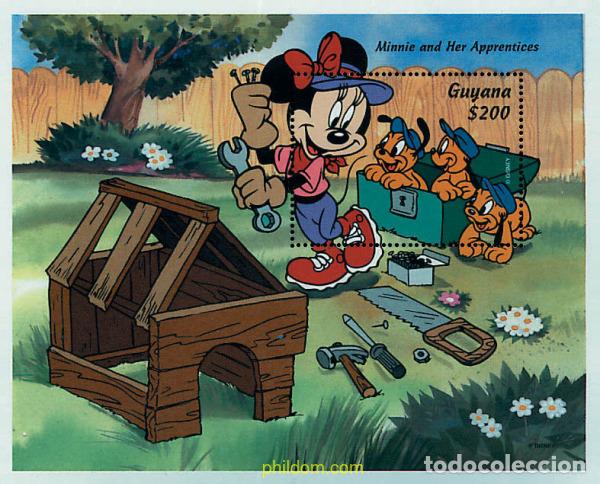 Sellos: 593931 MNH GUYANA 1995 LOS PERSONAJES DE DISNEY EN EL TRABAJO