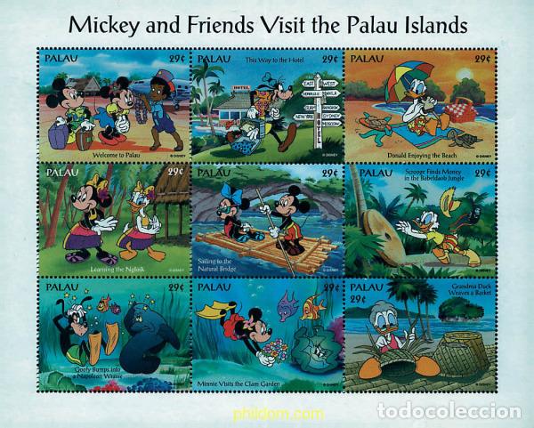 Sellos: 233182 MNH PALAU 1994 MICKEY Y SUS AMIGOS VISITAN LAS ISLAS PALAU
