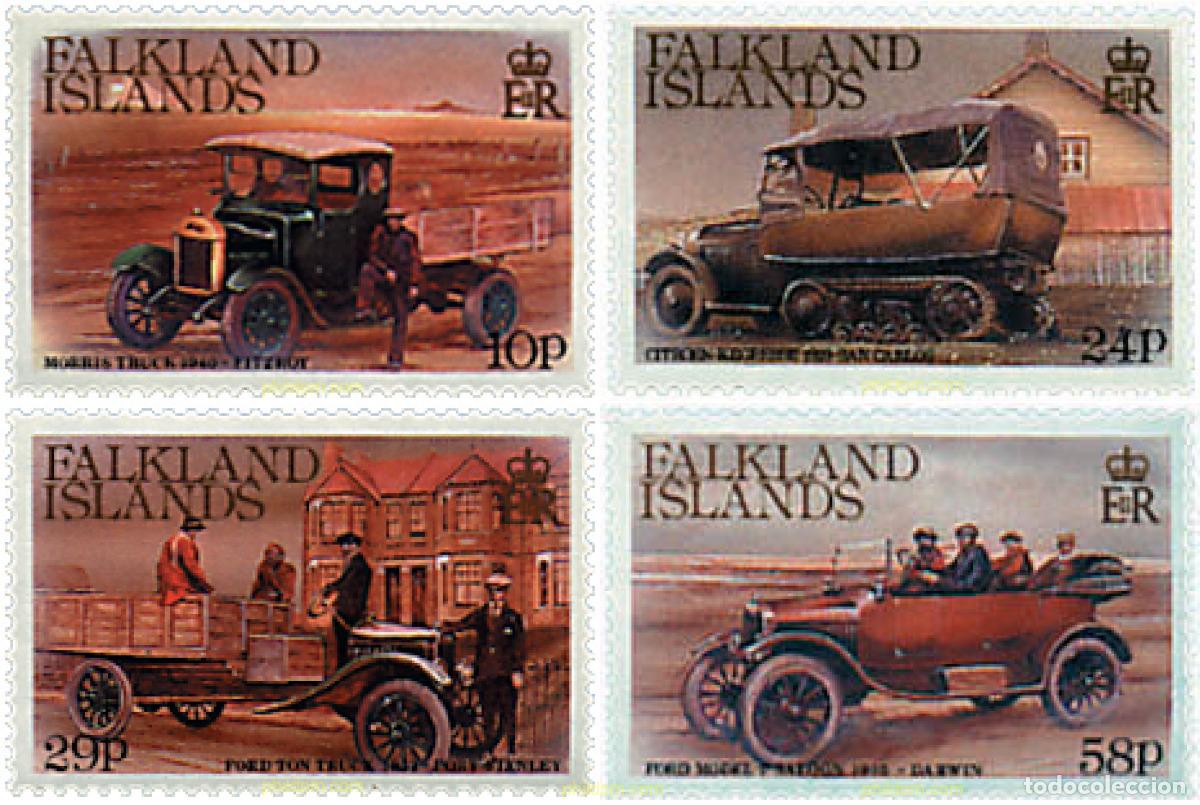 Timbres: 49063 MNH FALKLAND 1988 VEHICULOS ANTIGUOS