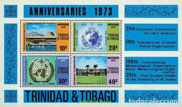 Stamps: 42429 MNH TRINIDAD Y TOBAGO 1973 ANIVERSARIOS