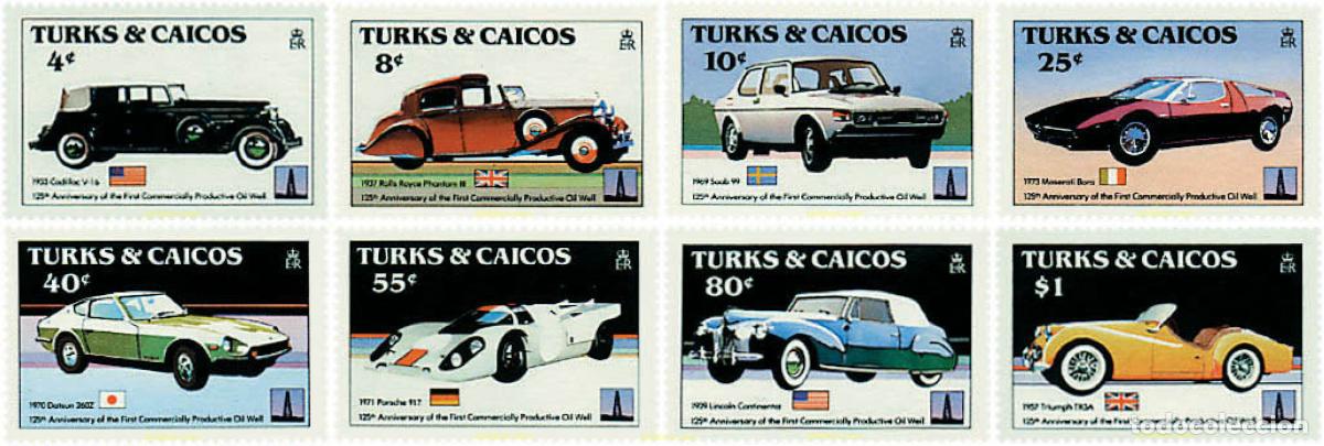 Sellos: 48119 MNH TURKS Y CAICOS 1984 AUTOMOVILES CLASICOS