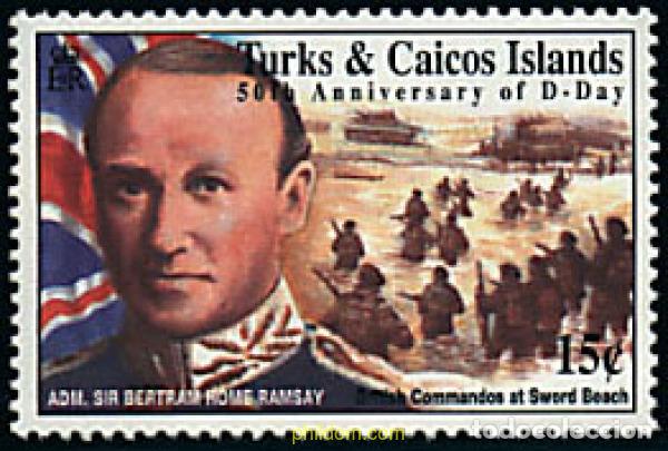 Sellos: 299340 MNH TURKS Y CAICOS 1994 50 ANIVERSARIO DEL DIA D