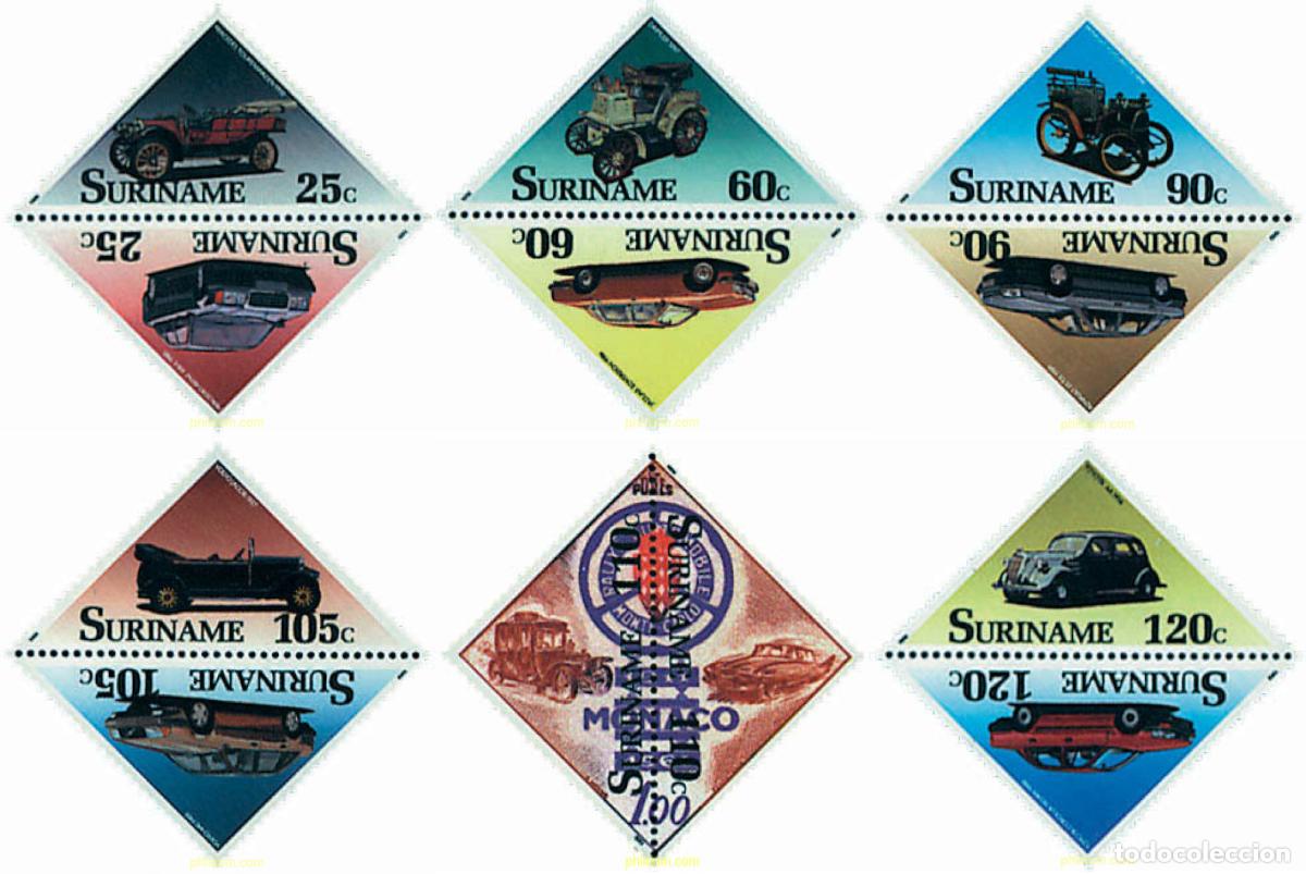 Sellos: 149700 MNH SURINAM 1989 AUTOMOVILES
