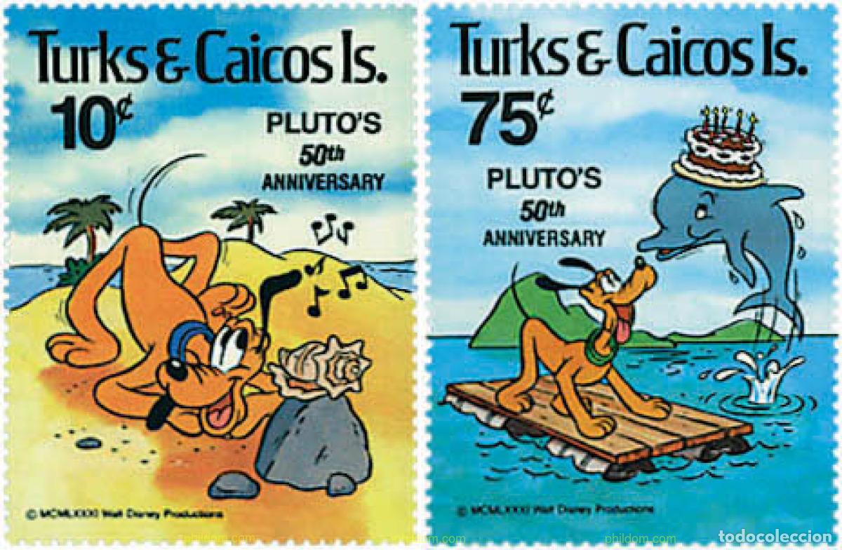 Sellos: 72765 MNH TURKS Y CAICOS 1981 50 ANIVERSARIO DE PLUTO