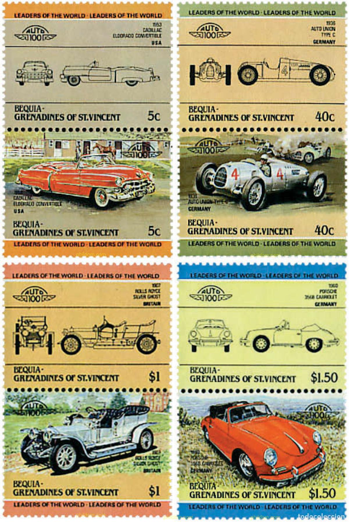 Stamps: 6148 MNH SAN VICENTE GRANADINAS. BEQUIA 1984 AUTOMOVILES