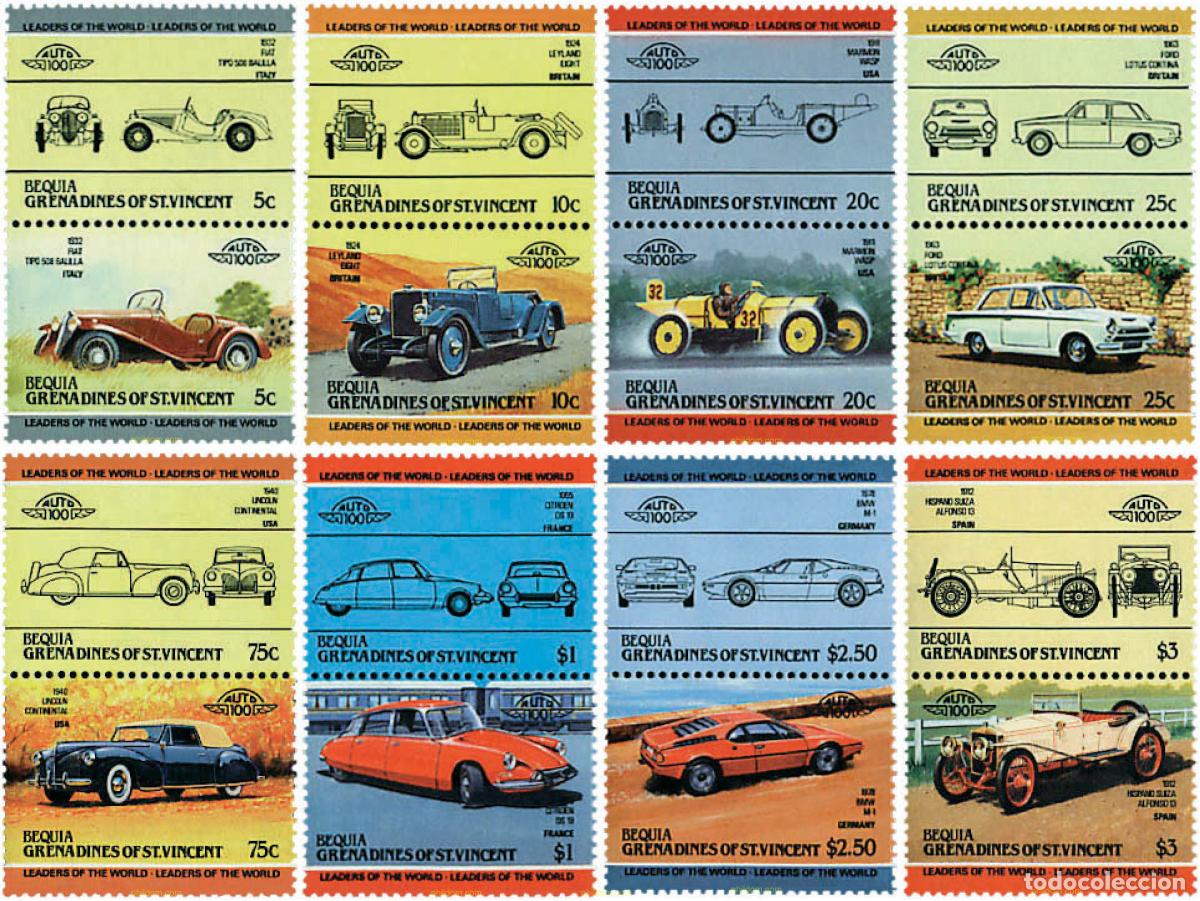 Sellos: 6147 MNH SAN VICENTE GRANADINAS. BEQUIA 1984 AUTOMOVILES