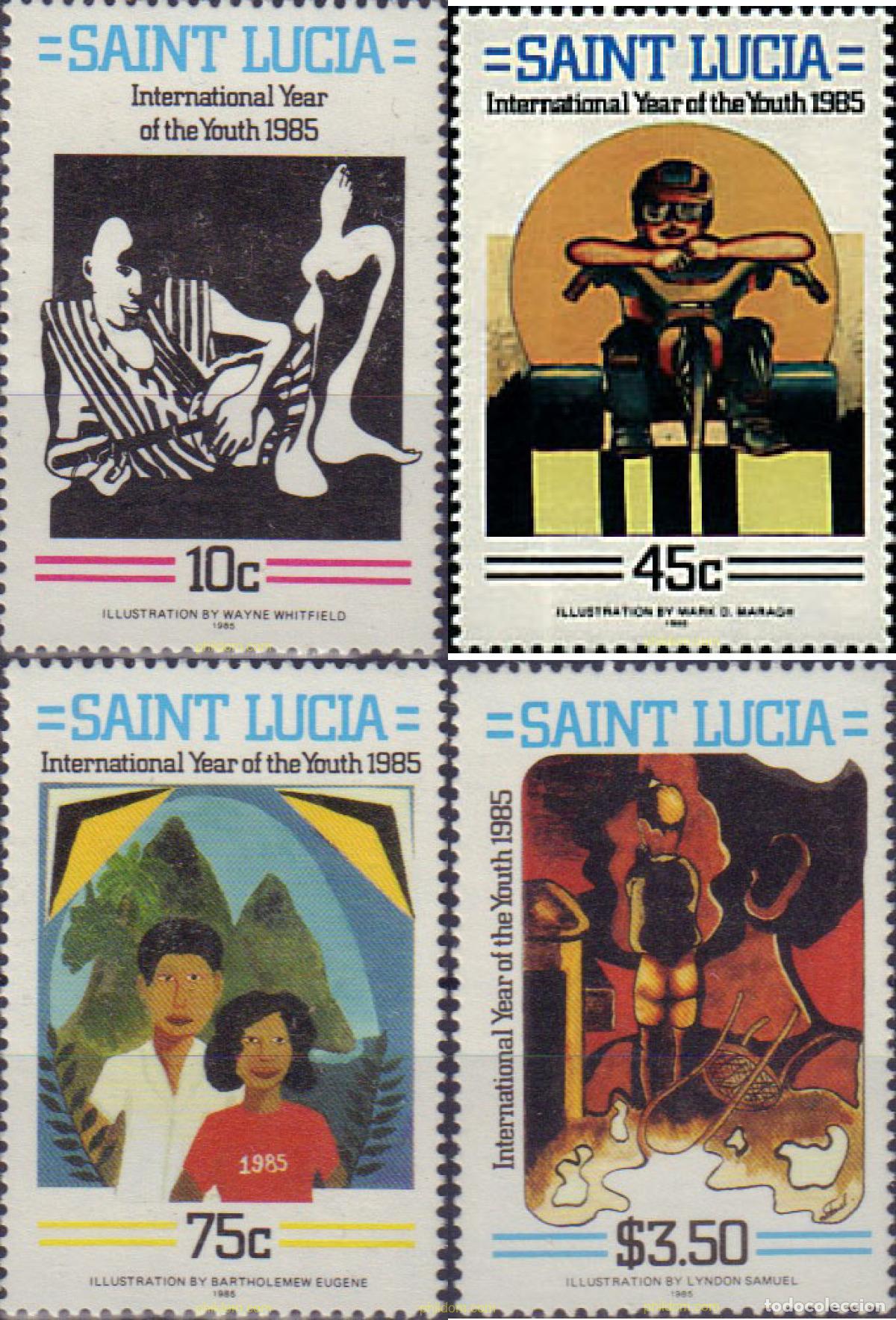 Sellos: 43341 MNH SANTA LUCIA 1985 A&Ntilde;O INTERNACIONAL DE LA JUVENTUD