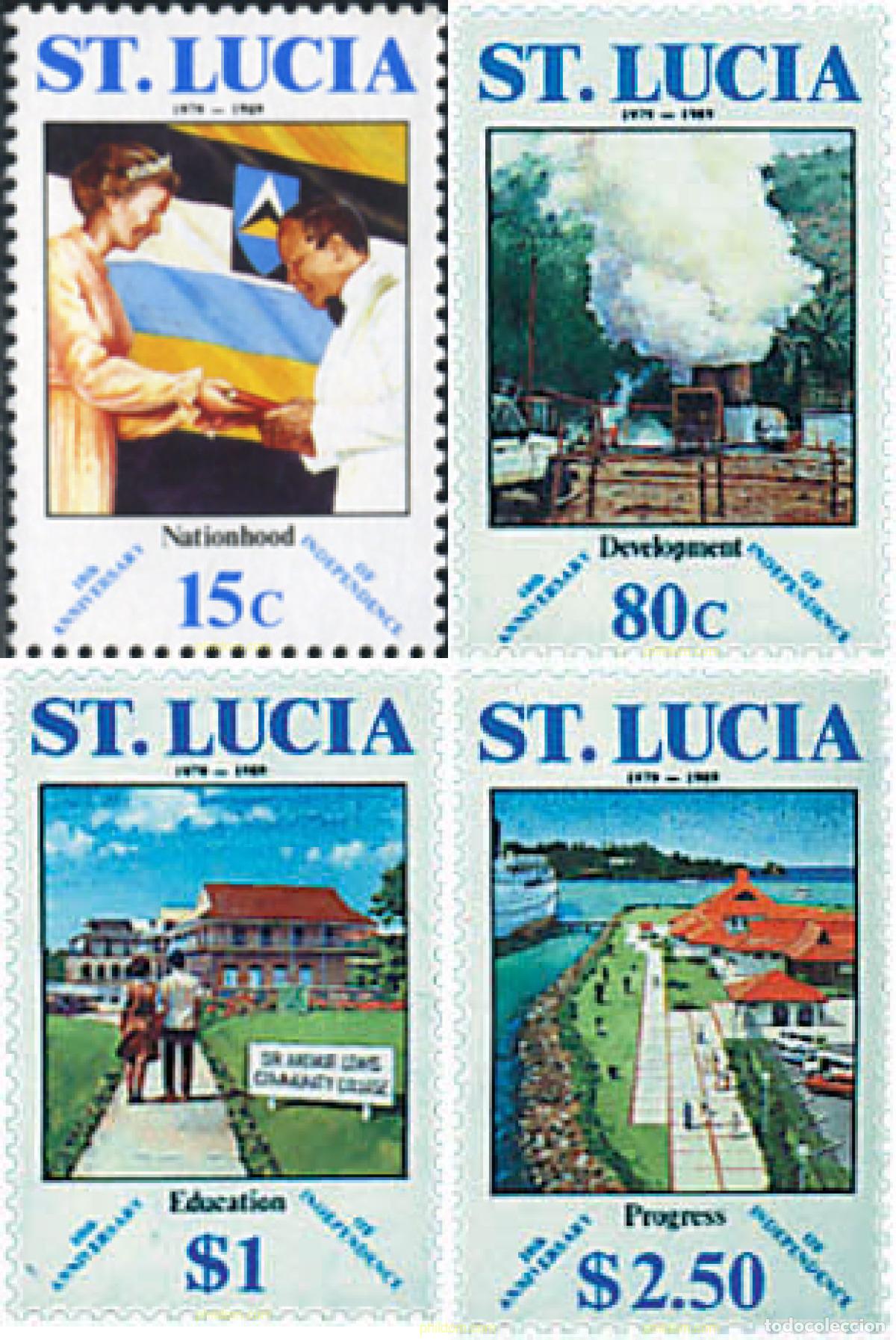 Francobolli: 43348 MNH SANTA LUCIA 1989 10 ANIVERSARIO DE LA INDEPENDENCIA