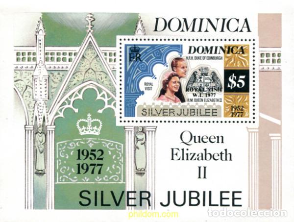 Sellos: 46327 MNH DOMINICA 1977 VISITA REAL