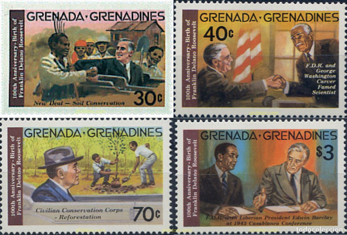 Stamps: 41756 MNH GRANADA GRANADINAS 1982 CENTENARIO DE FRANKLIN ROOSVELT