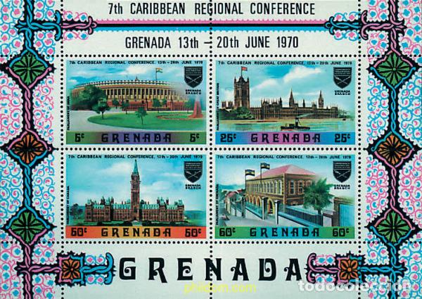 Sellos: 41868 MNH GRANADA 1970 7 CONFERENCIA REGIONAL DE LA ASOCIACION PARLAMENTARIA DE LA COMMONWEALTH