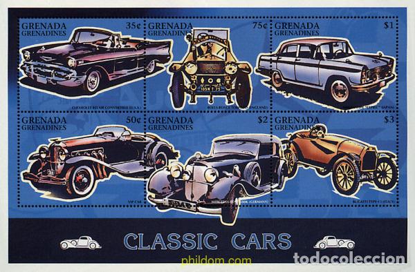 Sellos: 288646 MNH GRANADA GRANADINAS 1996 AUTOMOVILES CLASICOS