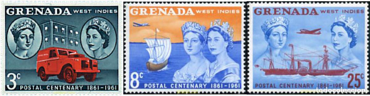 Sellos: 48641 MNH GRANADA 1961 CENTENARIO DEL SERVICIO POSTAL