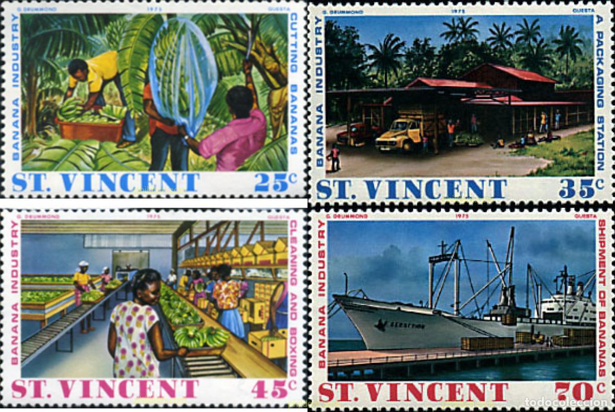 Sellos: 42022 MNH SAN VICENTE 1975 INDUSTRIA DEL PLATANO