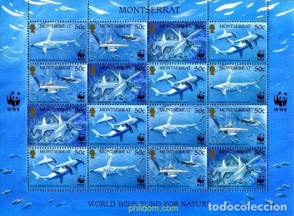 Sellos: 12738 MNH MONTSERRAT 1999 TIBURONES