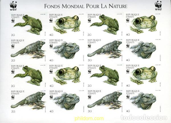 Sellos: 12768 MNH HAITI 1999 RANA ARBORICOLA DE HAITI, IGUANA DE RICORD