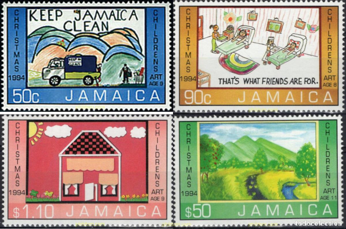 Sellos: 46856 MNH JAMAICA 1994 NAVIDAD. DIBUJOS INFANTILES