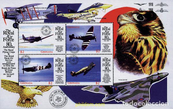 Sellos: 311633 MNH GRANADA 1998 80 ANIVERSARIO DE LA ROYAL AIR FORCE