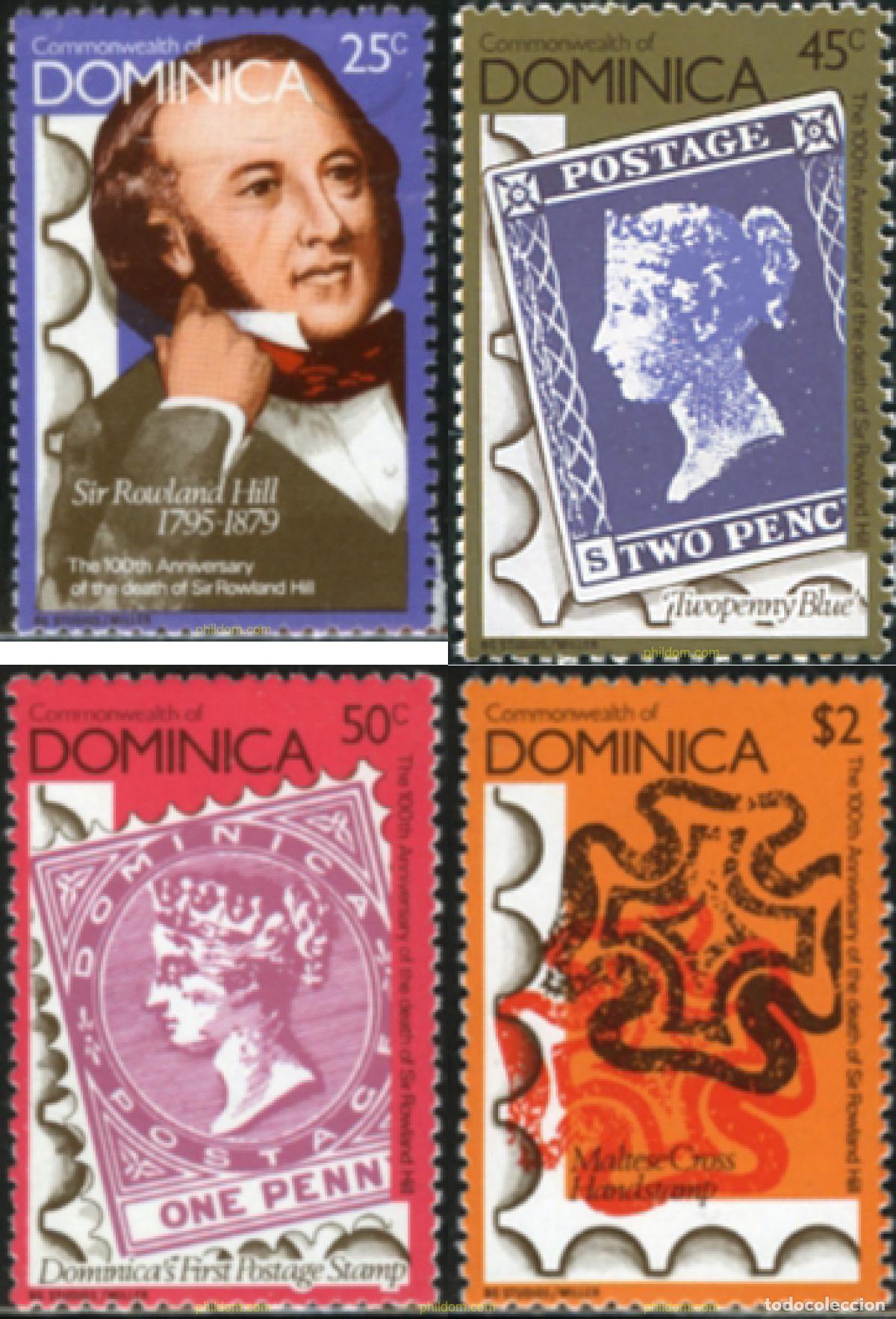 Sellos: 43031 MNH DOMINICA 1979 100 ANIVERSARIO DE LA MUERTE DE SIR ROWLAND HILL