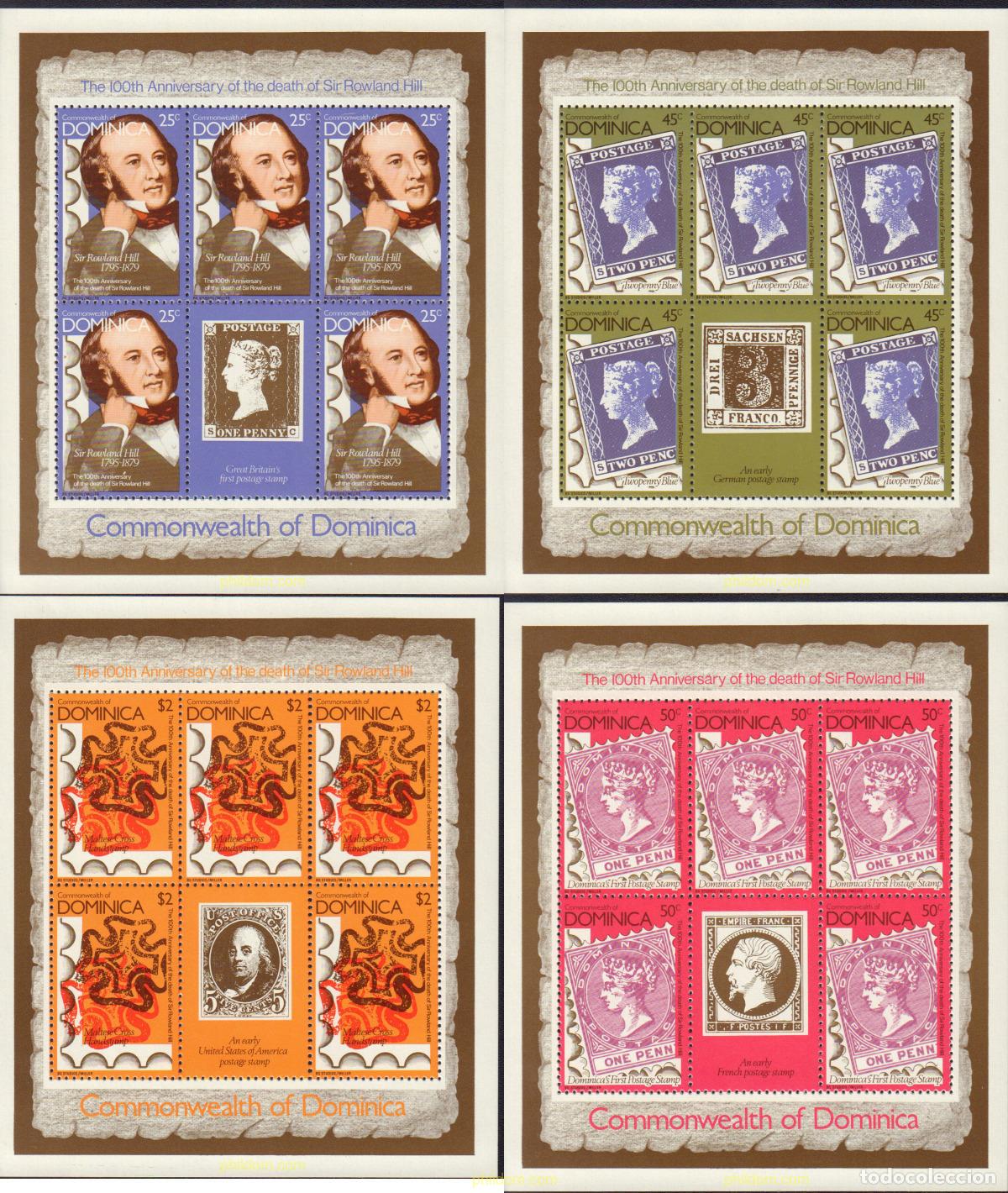 Sellos: 189175 MNH DOMINICA 1979 100 ANIVERSARIO DE LA MUERTE DE SIR ROWLAND HILL