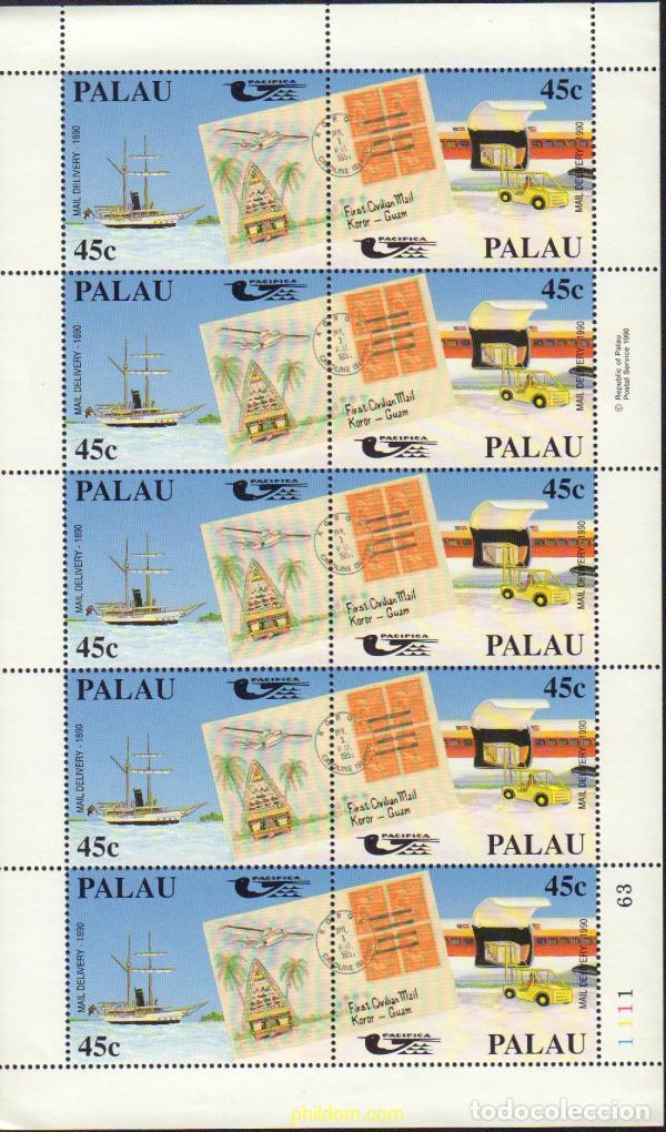 Selos: 368749 MNH PALAU 1990 PACIFICA. EXPOSICION FILATELICA INTERNACIONAL